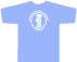 T-Shirt mit Logo hellblau